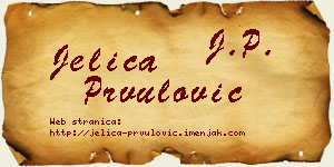 Jelica Prvulović vizit kartica